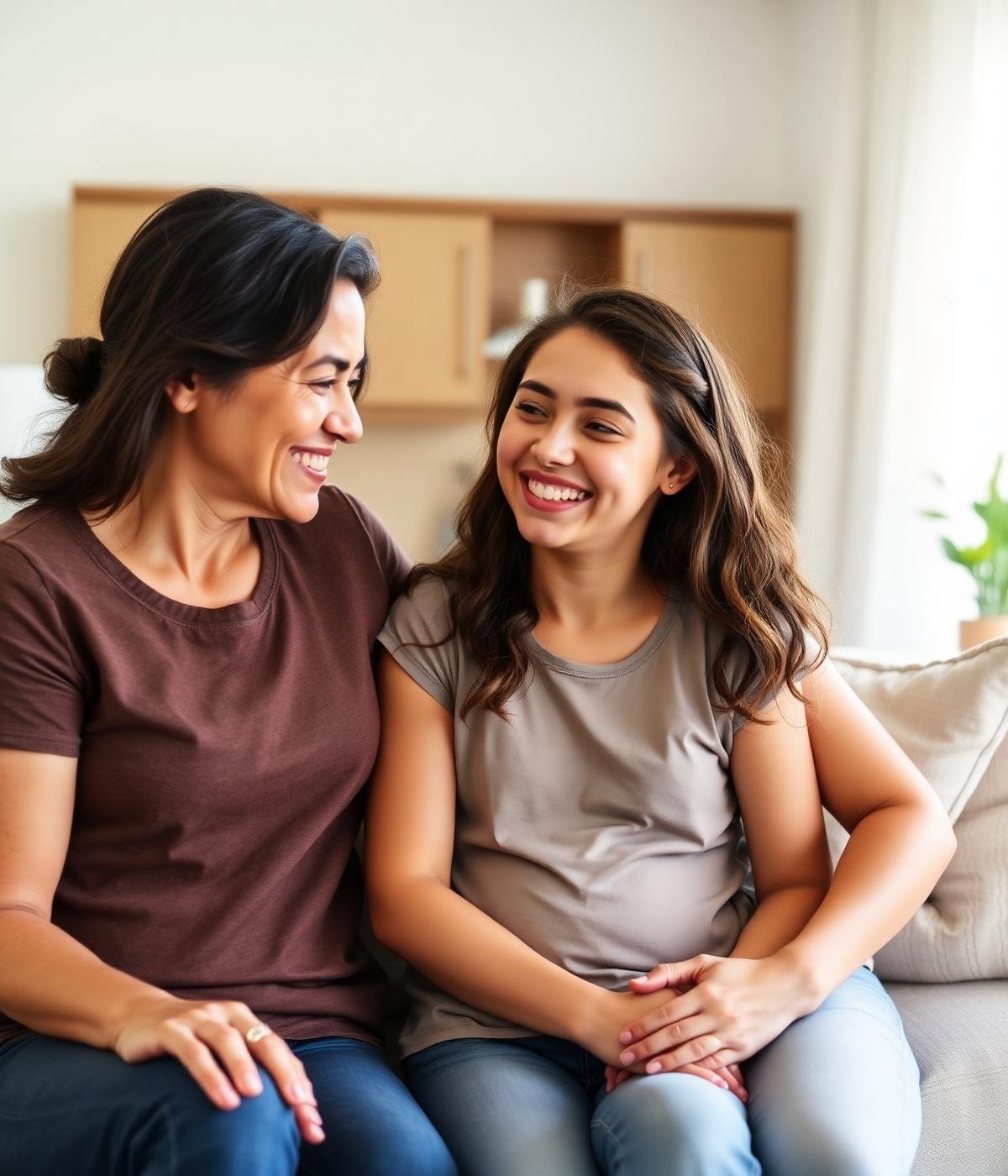 Familia conversando sobre alternativas de salud